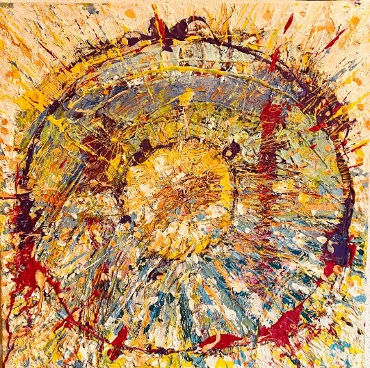 Inner Circle Abstract Canvas Art